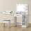 Homcom Tocador de Maquillaje Blanco 80 x 40 x 135 cm 3