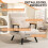 Homcom Sofá Cama Individual Beige 63 x 73 x 81 cm 6