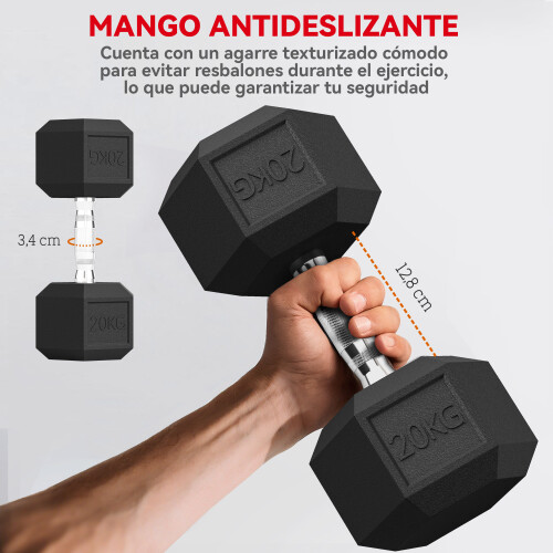Homcom Mancuerna Negro 35.6 x 16.6 x 16.6 cm 2