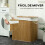 Homcom Cesto Ropa Sucia Marrón 60 x 40 x 60 cm 7