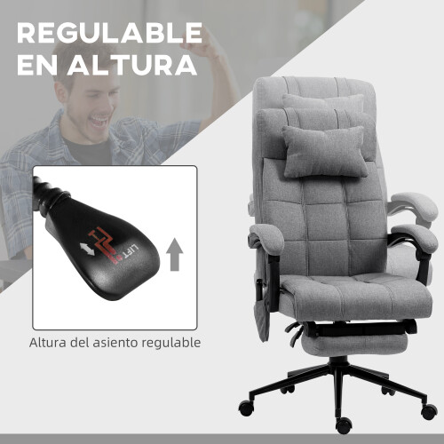 Vinsetto Silla de Masaje Gris 66 x 76 x 124 cm 2