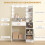 Homcom Tocador de Maquillaje Blanco 80 x 40 x 135 cm 8
