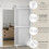 Homcom Herrajes Puertas Corredera Blanco 200 x 40 x 0.6 cm 5