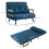 Homcom Sofá Cama Azul 102 x 73 x 81 cm 3