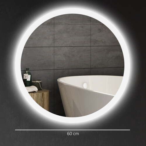 Espejo de Baño Gris 60 x 60 x 3 cm 1