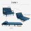 Homcom Sofá Cama Azul 102 x 73 x 81 cm 4