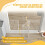 PawHut Barrera de Seguridad Blanco 147.5 x 76.2 cm 5