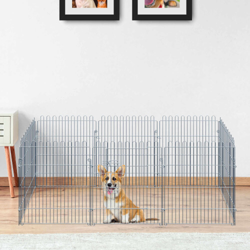 PawHut Parque de Perros Gris 63 x 76 cm 1