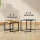 Homcom Mesas de Café Negro 45 x 45 x 45 cm 3