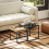 Homcom Mesas de Café Negro 45 x 45 x 45 cm 6