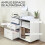 Homcom Soporte para Impresora Blanco 80 x 40 x 65 cm 4