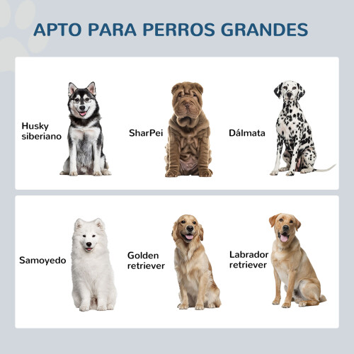 PawHut Comedero para Perro Blanco 60 x 30 x 36 cm 2