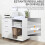 Homcom Soporte para Impresora Blanco 80 x 40 x 65 cm 5