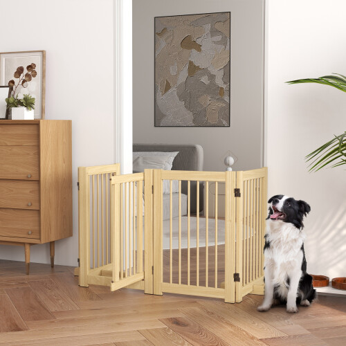 PawHut Barrera para Perro Marrón 204 x 36 x 75 cm 1