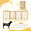 PawHut Barrera para Perro Marrón 204 x 36 x 75 cm 3
