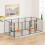 PawHut Parque para Perro Negro 204 x 204 x 100 cm 3