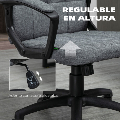 Vinsetto Silla de Oficina Gris 59 x 63 x 105.5 cm 1