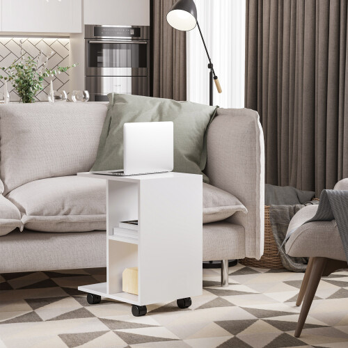 Homcom Mesa lateral Blanco 45 x 35 x 58 cm 1