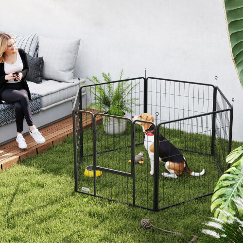 PawHut Parque para Perro Negro 160 x 80 x 80 cm 1