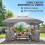 Outsunny Carpa Plegable Gris 400 x 400 x 287 cm 4