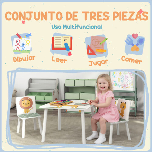 Mesa para Niño Verde 60 x 60 x 44 cm 1