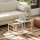 Homcom Mesas de Café Blanco 45 x 45 x 45 cm 6