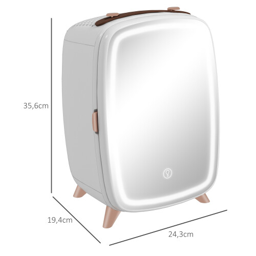 Homcom Nevera Cosmético Blanco 24.3 x 19.4 x 35.6 cm 2