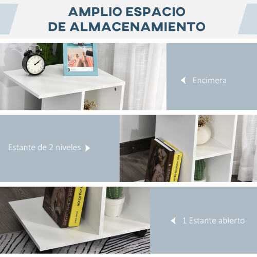 Homcom Mesa lateral Blanco 45 x 35 x 58 cm 1