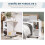 Homcom Mesa lateral Blanco 45 x 35 x 58 cm 5