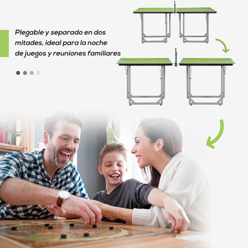 Homcom Mesa de Ping-Pong Verde 182 x 91 x 76 cm 1