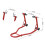 Homcom Caballete de Moto Rojo 80 x 50 x 40cm 3