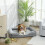 PawHut Cama para Perro Gris 91.5 x 68.5 x 16.5 cm 2