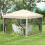 Outsunny Carpa Plegable Beige 295 x 295 x 265 cm 2