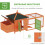 PawHut Gallinero Naranja 196 x 76 x 97 cm 5