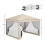 Outsunny Carpa Plegable Beige 295 x 295 x 265 cm 3