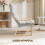 Homcom Sillón de Salón Beige 67 x 83 x 105 cm 3