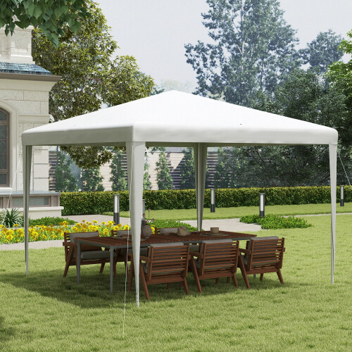 Outsunny Carpa para Jardín Blanco 293 x 293 x 252 cm 1