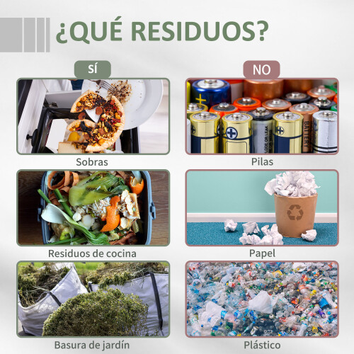 Outsunny Compostador de Tambor Gris 71 x 65 x 96 cm 2