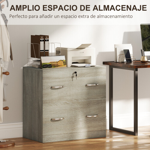 Vinsetto Cajonera de Oficina Marrón 77 x 42 x 72 cm 1