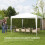 Outsunny Carpa para Jardín Blanco 293 x 293 x 252 cm 4