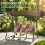 Outsunny Columpio de Jardín Marrón 222 x 131 x 175 cm 5