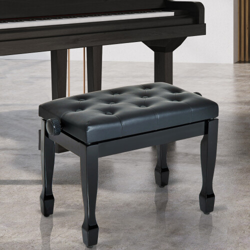 Homcom Banco de Piano Negro 64 x 35 x 55 cm 1
