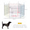 PawHut Parque para Mascota Multicolor 120 x 120 x 60 cm 5