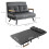 Homcom Sofá Cama Doble Gris 102 x 73 x 81 cm 3