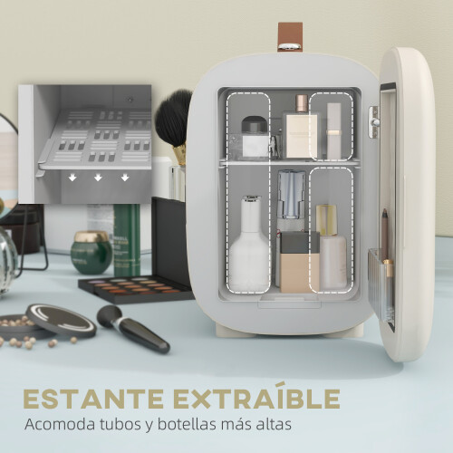 Homcom Nevera Cosmético Beige 20.3 x 26.3 x 28 cm 2