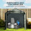 Outsunny Carpa para Herramienta Gris 220 x 157 x 165 cm 2