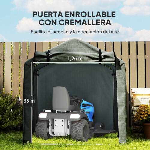Outsunny Carpa para Herramienta Gris 220 x 157 x 165 cm 1