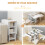 Homcom Mesa Cocina Plegable Blanco 120 x 60 x 75 cm 4