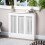 Homcom Cubierta de Radiador Blanco 90 x 18 x 84 cm 2