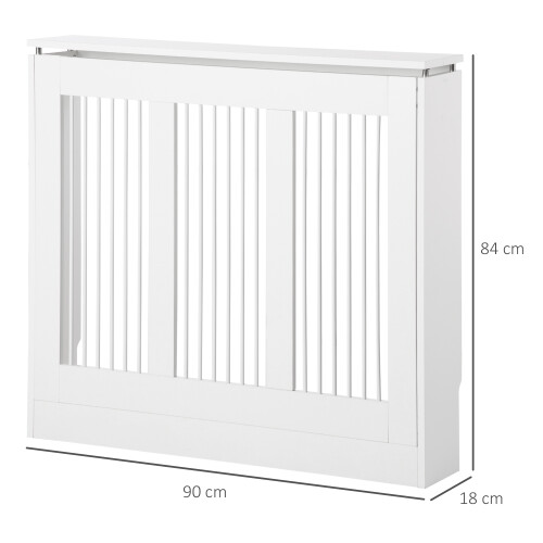 Homcom Cubierta de Radiador Blanco 90 x 18 x 84 cm 2